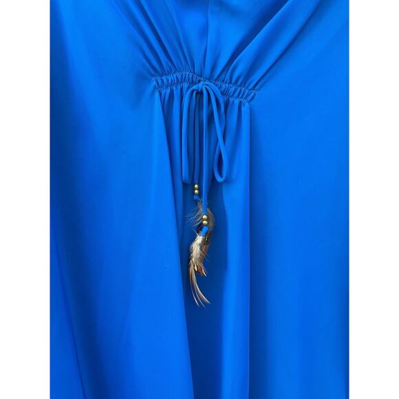 Rampage Blouse Women’s Sz Small Royal‎ Blue Dolman Short Sleeves Lined - Picture 4 of 9